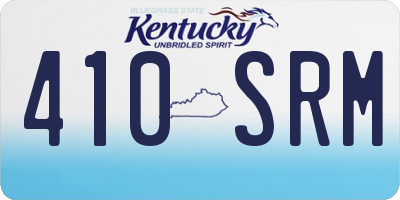 KY license plate 410SRM