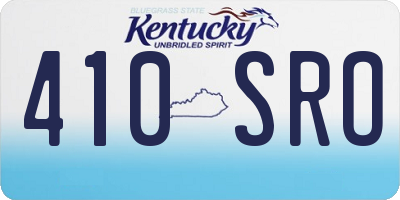 KY license plate 410SRO