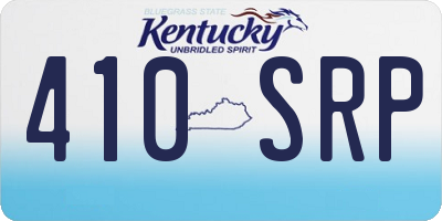 KY license plate 410SRP