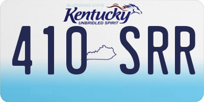 KY license plate 410SRR
