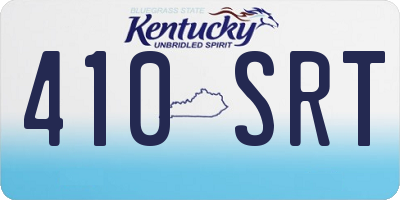 KY license plate 410SRT