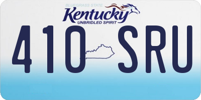 KY license plate 410SRU
