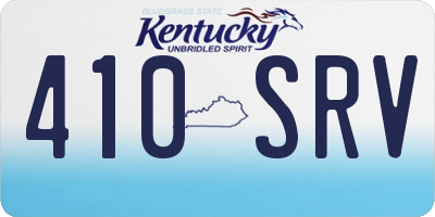 KY license plate 410SRV
