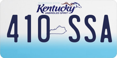 KY license plate 410SSA