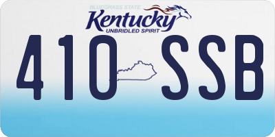 KY license plate 410SSB