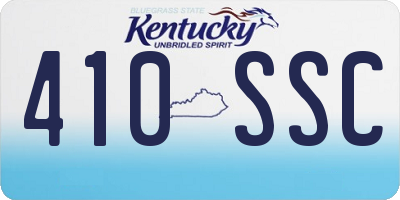 KY license plate 410SSC