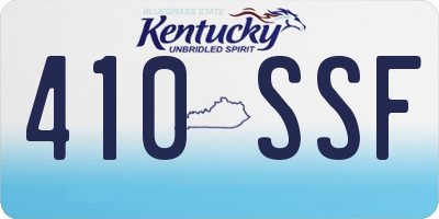 KY license plate 410SSF