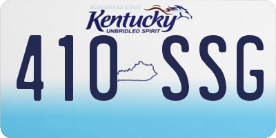 KY license plate 410SSG