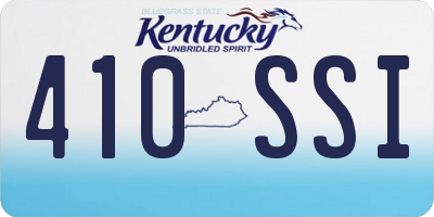 KY license plate 410SSI