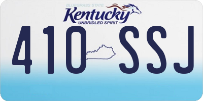 KY license plate 410SSJ