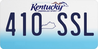 KY license plate 410SSL