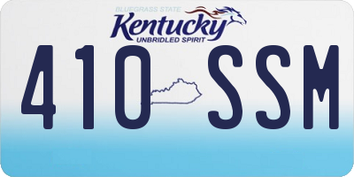 KY license plate 410SSM
