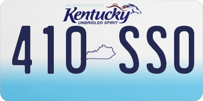 KY license plate 410SSO