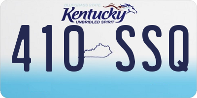KY license plate 410SSQ