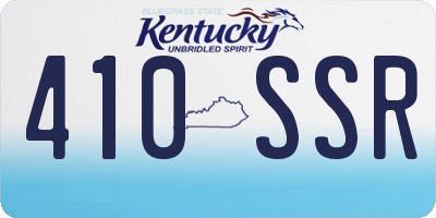 KY license plate 410SSR