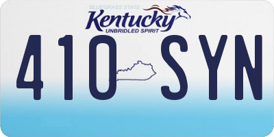 KY license plate 410SYN