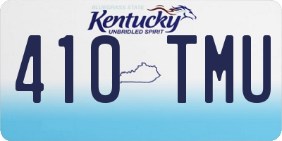 KY license plate 410TMU