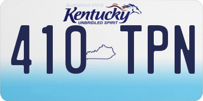 KY license plate 410TPN