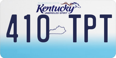 KY license plate 410TPT