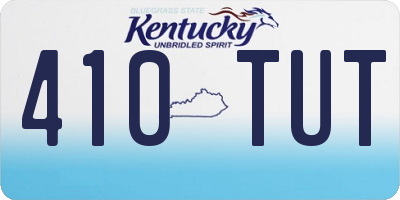 KY license plate 410TUT