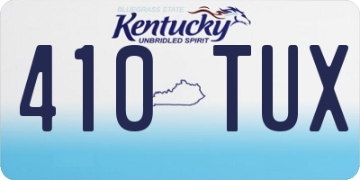 KY license plate 410TUX