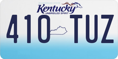 KY license plate 410TUZ
