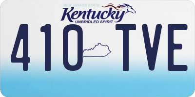 KY license plate 410TVE