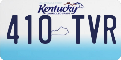 KY license plate 410TVR