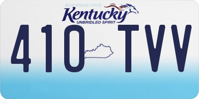 KY license plate 410TVV