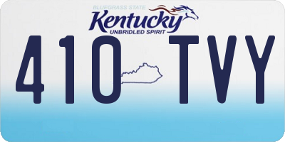 KY license plate 410TVY