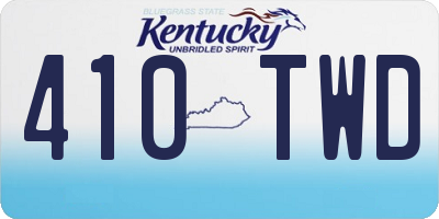 KY license plate 410TWD