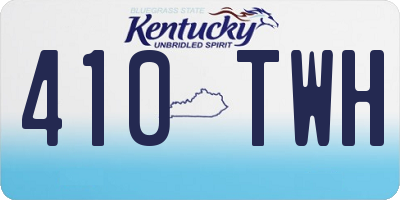 KY license plate 410TWH