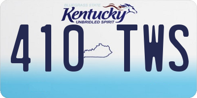 KY license plate 410TWS