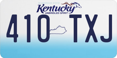 KY license plate 410TXJ