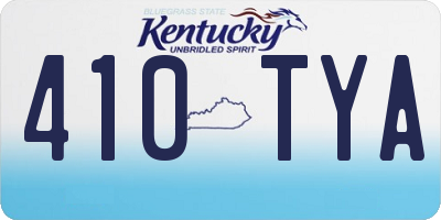 KY license plate 410TYA
