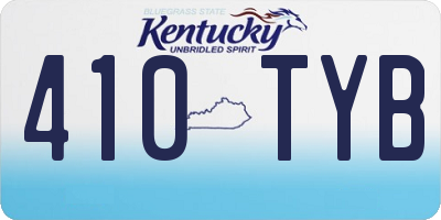 KY license plate 410TYB
