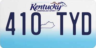 KY license plate 410TYD