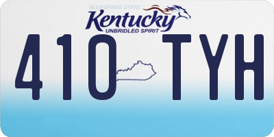 KY license plate 410TYH