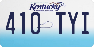 KY license plate 410TYI
