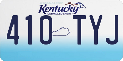 KY license plate 410TYJ