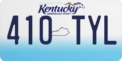 KY license plate 410TYL