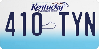 KY license plate 410TYN
