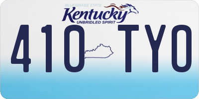 KY license plate 410TYO