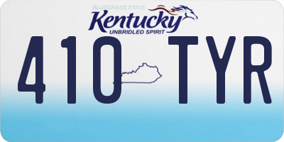 KY license plate 410TYR