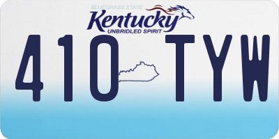 KY license plate 410TYW