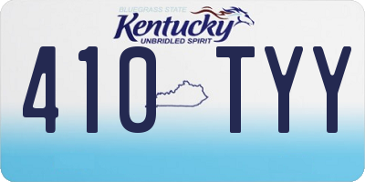 KY license plate 410TYY