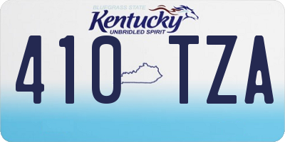 KY license plate 410TZA