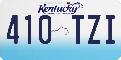 KY license plate 410TZI