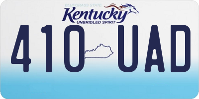 KY license plate 410UAD