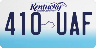 KY license plate 410UAF